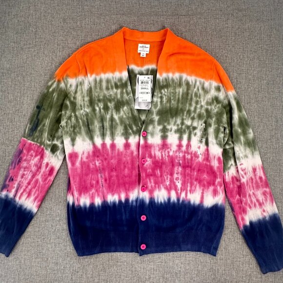 NEW!‎ Jerome Lamaar And Now This Cardigan Sweater Small $69.50 Tie-Dye Cotton - Picture 2 of 12